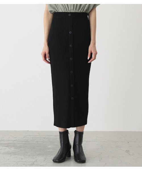 RIBニットBasicスカート SLY（スライ）の「RIB KNITTED SK リブ ニット スカート