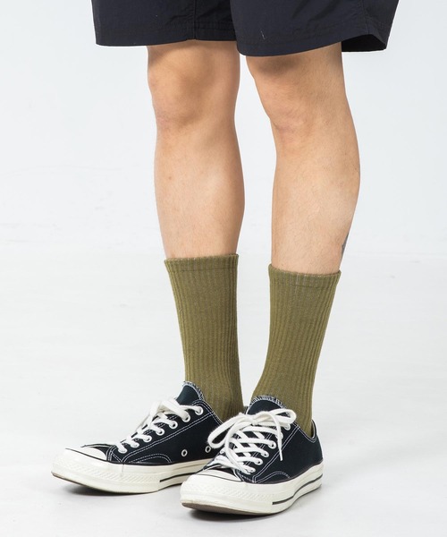 XLARGE（エクストララージ）の「LOGO BI COLOR SOCKS（ソックス/靴下・メンズ・ホワイト/ブラック/オリーブ・ONE SIZE）」の8枚目の写真