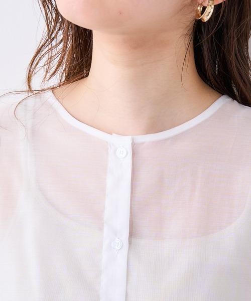 natural couture（ナチュラルクチュール）の「【WEB限定】ダブルリボン2WAYシアーブラウス（シャツ/ブラウス・レディース・ブラック/オフホワイト/ミント/ピンクベージュ・FREE）」の22枚目の写真