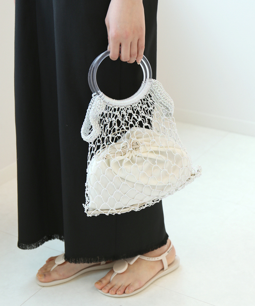 Simplicite（サンプリシテ）の「アクリルハンドルメタリックコードBAG◆（ショルダーバッグ・レディース・ホワイト/パープル/ブラウン/シルバー・FREE）」の16枚目の写真