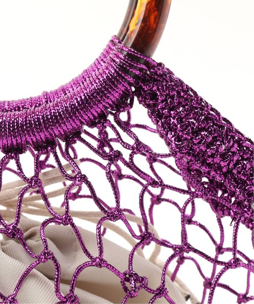 Simplicite（サンプリシテ）の「アクリルハンドルメタリックコードBAG◆（ショルダーバッグ・レディース・ホワイト/パープル/ブラウン/シルバー・FREE）」の13枚目の写真