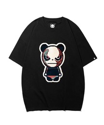 HIPANDA ハイパンダ レディース ゴッホカラー スパンコールロゴ 半袖Tシャツ