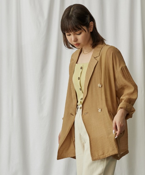Amourire（アムリール）の「２ＷＡＹタンク（タンクトップ・レディース・アイボリー/イエロー/グリーン/ベージュ/ピンク・M）」の8枚目の写真