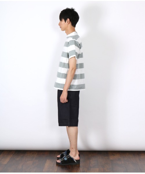 TEXTURE WE MADE（テクスチャーウィーメイド）の「WIDE TUCK SHORT PANT：ワイドタックショートパンツ（その他パンツ・メンズ・インディゴブルー・30inch/32inch/28inch）」の10枚目の写真