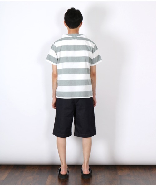 TEXTURE WE MADE（テクスチャーウィーメイド）の「WIDE TUCK SHORT PANT：ワイドタックショートパンツ（その他パンツ・メンズ・インディゴブルー・30inch/32inch/28inch）」の11枚目の写真