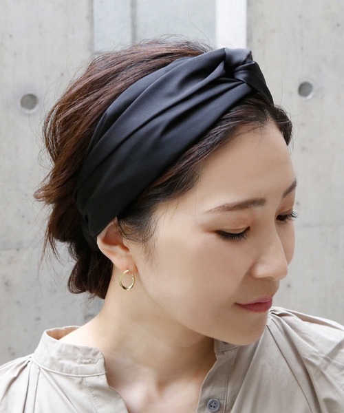 サテンヘアターバン（ヘアバンド）｜colleca la（コレカラ）の