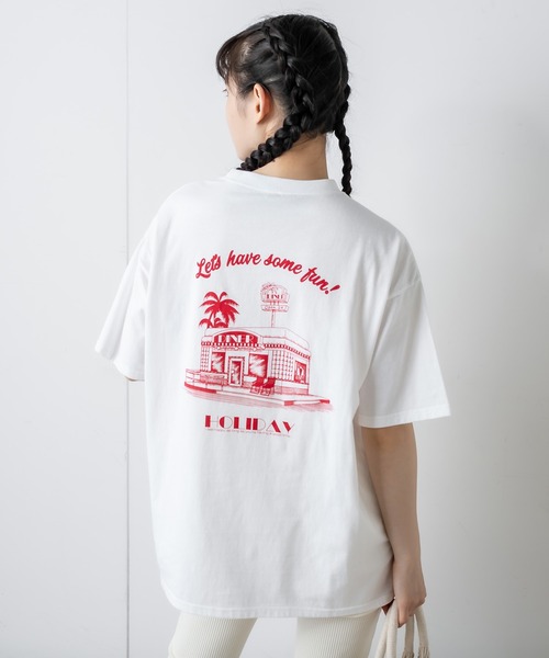 RASVOA(ラスボア)の「DINERプリントTシャツ(Tシャツ/カットソー・レディース・レッド/ブルー・FREE)」の8枚目の写真