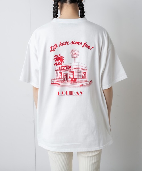 RASVOA(ラスボア)の「DINERプリントTシャツ(Tシャツ/カットソー・レディース・レッド/ブルー・FREE)」の17枚目の写真