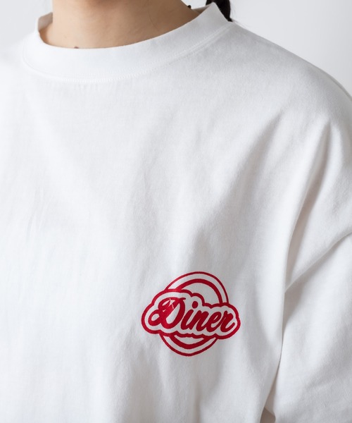 RASVOA(ラスボア)の「DINERプリントTシャツ(Tシャツ/カットソー・レディース・レッド/ブルー・FREE)」の13枚目の写真