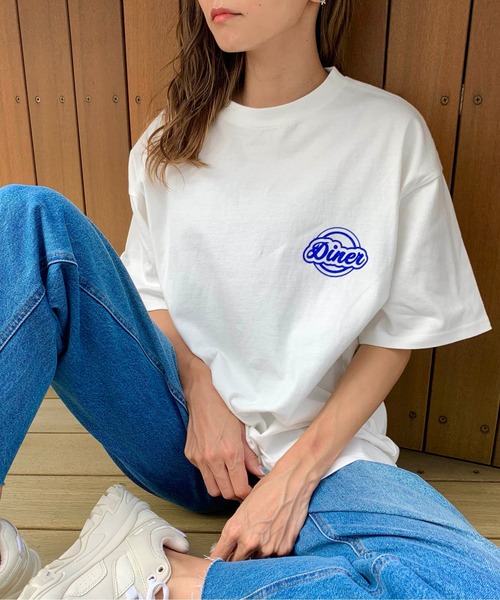 RASVOA(ラスボア)の「DINERプリントTシャツ(Tシャツ/カットソー・レディース・レッド/ブルー・FREE)」の18枚目の写真