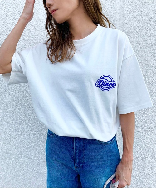 RASVOA(ラスボア)の「DINERプリントTシャツ(Tシャツ/カットソー・レディース・レッド/ブルー・FREE)」の6枚目の写真