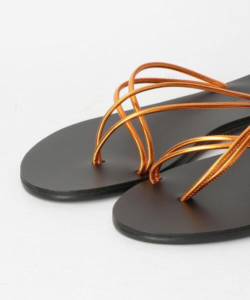 NICOLAS LAINAS（ニコラスライナス）の「＜NICOLAS LAINAS＞コードクロスサンダル ◆（サンダル・レディース・ゴールド/オレンジ・38/36/37）」の6枚目の写真