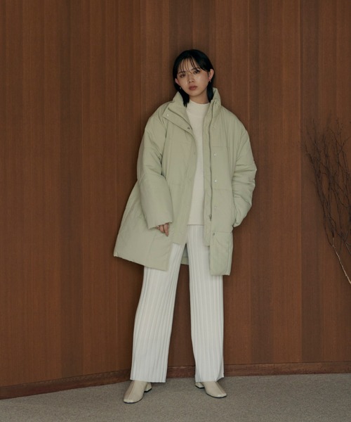 Aunt Marie's(アントマリーズ)の「ダウンライク中綿ショートコート 撥水加工 / ウォッシャブル(ダウンジャケット/コート・レディース・ブラック/ブルー/ライトグリーン/アイボリー・FREE)」の14枚目の写真