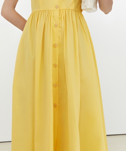 Fano Studios（ファノ ストゥディオズ）の「【Fano Studios】Front button puff sleeve dress FX21L206（ワンピース・レディース・ブラック/イエロー・M/S/L）」の15枚目の写真