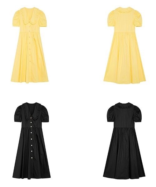 Fano Studios（ファノ ストゥディオズ）の「【Fano Studios】Front button puff sleeve dress FX21L206（ワンピース・レディース・ブラック/イエロー・M/S/L）」の17枚目の写真