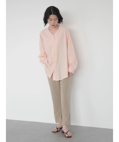 AMERICAN HOLIC（アメリカンホリック）の「接触冷感サイドスリットとろみテーパードパンツ（その他パンツ・レディース・ブラック/イエロー/グレイッシュベージュ・S/M/L）」の10枚目の写真