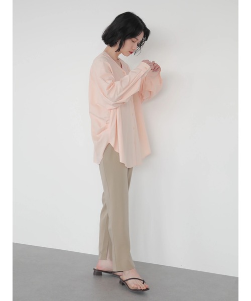 AMERICAN HOLIC（アメリカンホリック）の「接触冷感サイドスリットとろみテーパードパンツ（その他パンツ・レディース・ブラック/イエロー/グレイッシュベージュ・S/M/L）」の11枚目の写真