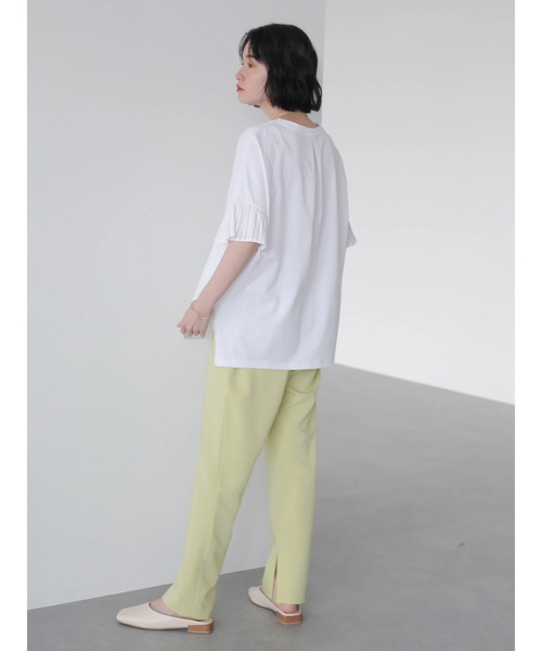 AMERICAN HOLIC（アメリカンホリック）の「接触冷感サイドスリットとろみテーパードパンツ（その他パンツ・レディース・ブラック/イエロー/グレイッシュベージュ・S/M/L）」の18枚目の写真