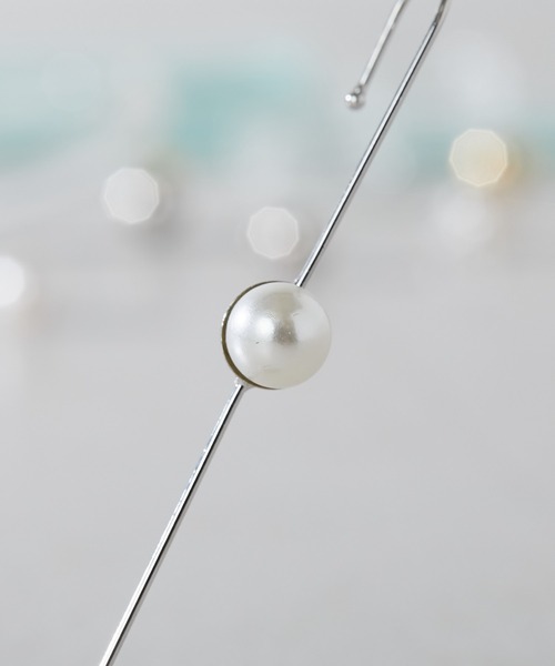 ear PAPILLONNER（イアパピヨネ）の「(WEB限定カラー有り)イヤーラップピアス（ピアス（片耳用）・レディース・ゴールド系その他/ホワイト×シルバー/ホワイト×ゴールド/ゴールド系その他2・ONE SIZE）」の10枚目の写真