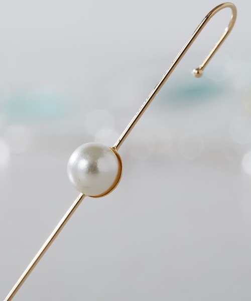 ear PAPILLONNER（イアパピヨネ）の「(WEB限定カラー有り)イヤーラップピアス（ピアス（片耳用）・レディース・ゴールド系その他/ホワイト×シルバー/ホワイト×ゴールド/ゴールド系その他2・ONE SIZE）」の14枚目の写真