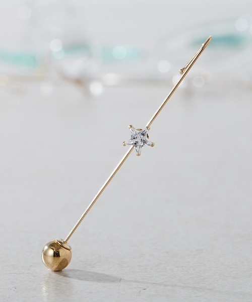 ear PAPILLONNER（イアパピヨネ）の「(WEB限定カラー有り)イヤーラップピアス（ピアス（片耳用）・レディース・ゴールド系その他/ホワイト×シルバー/ホワイト×ゴールド/ゴールド系その他2・ONE SIZE）」の15枚目の写真