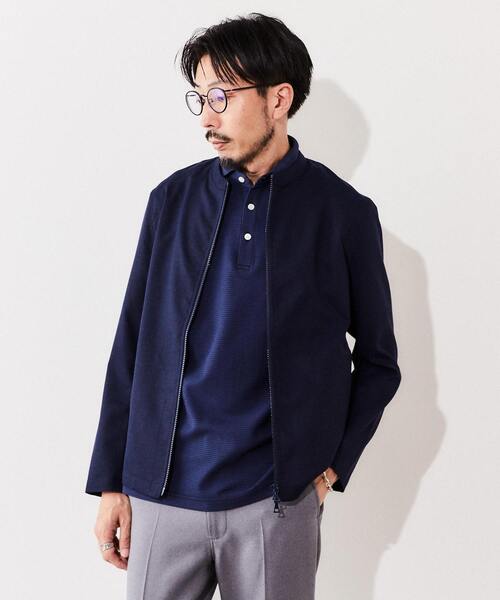 EYE. D WEARing（アイディウェアリング）の「SOLOTEXリネンドビージャケット（ブルゾン・メンズ・ネイビー/ブルー・4/3）」の4枚目の写真