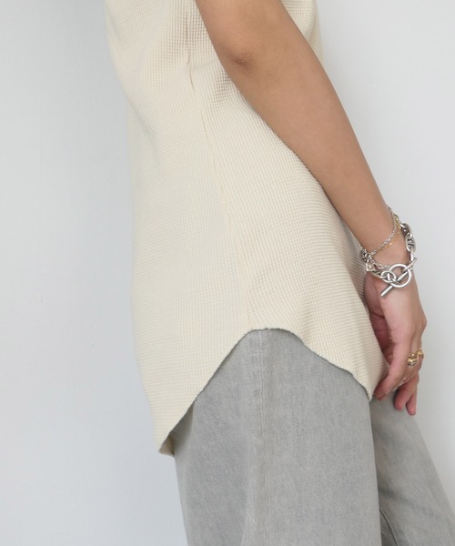 AKTE（アクテ）の「フロントスナップサーマルタンクトップ（Tシャツ/カットソー・レディース・ホワイト/ブラック・FREE）」の21枚目の写真