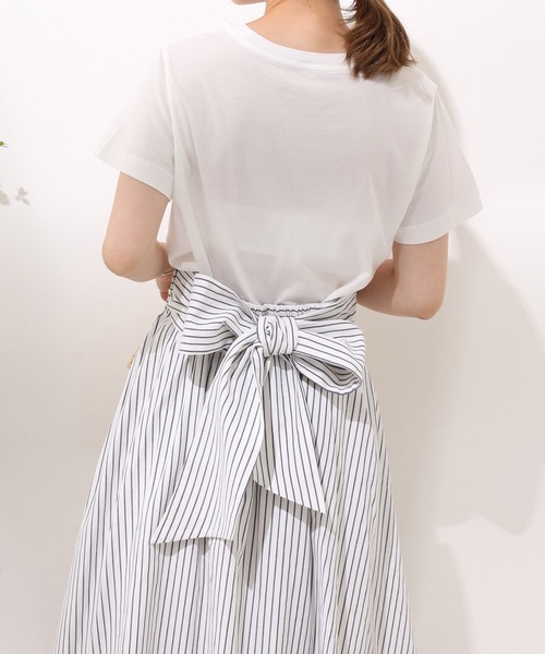 one after another NICE CLAUP（ワンアフターアナザーナイスクラップ）の「バックリボン美シルエットスカート（セットアップのブラウスあり）（スカート・レディース・オフホワイト/ブラック/ブルー系その他/レッド・FREE）」の19枚目の写真