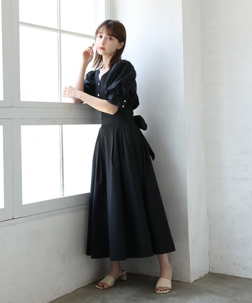 one after another NICE CLAUP（ワンアフターアナザーナイスクラップ）の「バックリボン美シルエットスカート（セットアップのブラウスあり）（スカート・レディース・オフホワイト/ブラック/ブルー系その他/レッド・FREE）」の11枚目の写真