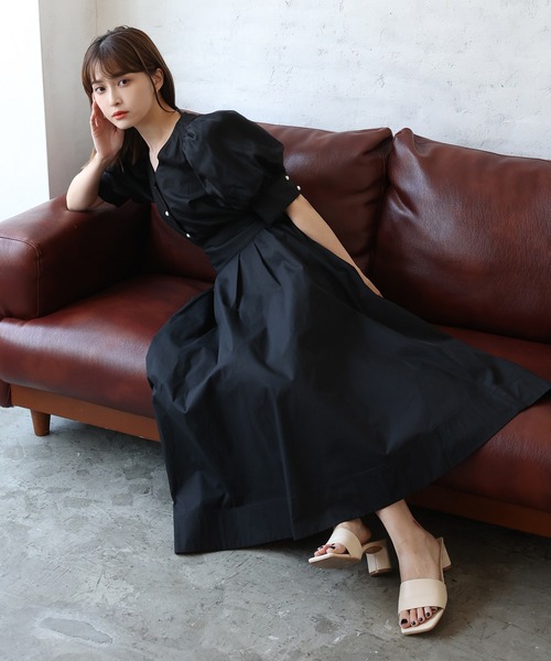 one after another NICE CLAUP（ワンアフターアナザーナイスクラップ）の「バックリボン美シルエットスカート（セットアップのブラウスあり）（スカート・レディース・オフホワイト/ブラック/ブルー系その他/レッド・FREE）」の6枚目の写真