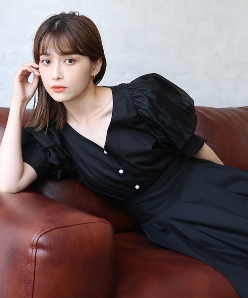 one after another NICE CLAUP（ワンアフターアナザーナイスクラップ）の「バックリボン美シルエットスカート（セットアップのブラウスあり）（スカート・レディース・オフホワイト/ブラック/ブルー系その他/レッド・FREE）」の7枚目の写真