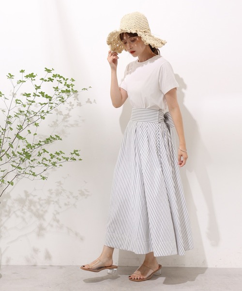 one after another NICE CLAUP（ワンアフターアナザーナイスクラップ）の「バックリボン美シルエットスカート（セットアップのブラウスあり）（スカート・レディース・オフホワイト/ブラック/ブルー系その他/レッド・FREE）」の22枚目の写真