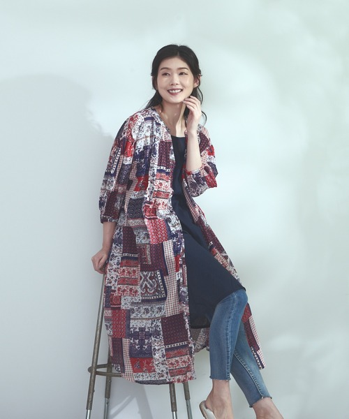 セール C Fort Point インド綿総柄7分丈ワンピース ワンピース Fort Point フォーポイント のファッション通販 Zozotown