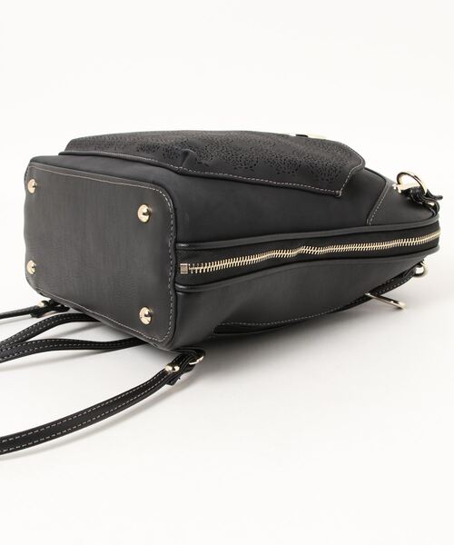 SAC（サック）の「スエード調オリジナルパンチング柄リュック  SAC unit（バックパック/リュック・レディース・キャメル/ブラック/グレー・FREE）」の6枚目の写真