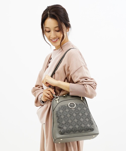 SAC（サック）の「スエード調オリジナルパンチング柄リュック  SAC unit（バックパック/リュック・レディース・キャメル/ブラック/グレー・FREE）」の9枚目の写真