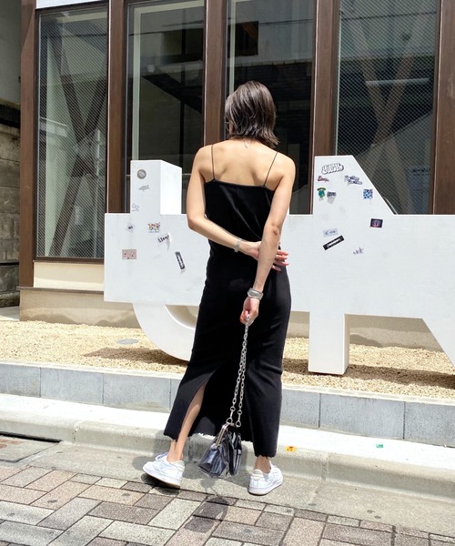 WHO'S WHO gallery（フーズフーギャラリー）の「リブナローワンピース（ワンピース・レディース・ブラック/オートミール/グリーン/ブラウン/パープル・FREE）」の17枚目の写真