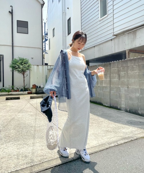 WHO'S WHO gallery（フーズフーギャラリー）の「リブナローワンピース（ワンピース・レディース・ブラック/オートミール/グリーン/ブラウン/パープル・FREE）」の20枚目の写真