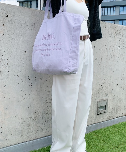 CLEA（クレア）の「Bebe刺しゅうトートバッグ（トートバッグ）」 - WEAR