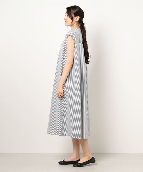 coca(coca)(コカ)の「ストライプ柄フレンチスリーブシャツワンピース(ワンピース・レディース・ストライプ・L/M)」の3枚目の写真