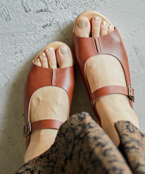 Fashion Letter（ファッションレター）の「バックゴムベルトウェッジサンダル レディース 痛くないサンダル（サンダル・レディース・ブラック/ブラウン/マスタード/ブルー・M/L/LL/S）」の2枚目の写真