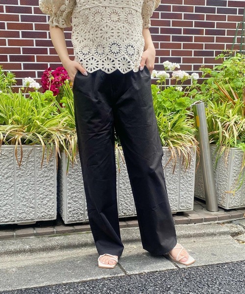 WEGO（ウィゴー）の「WEGO/ツイルチノパンツ（チノパンツ・レディース・ホワイト/ブラック/アイボリー・FREE）」の10枚目の写真