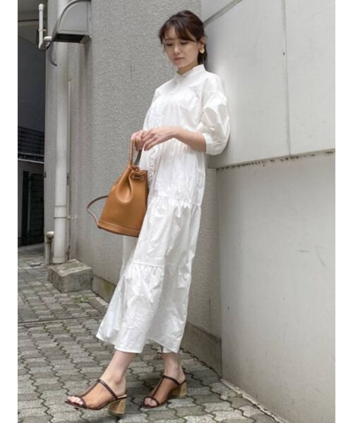 dazzlin（ダズリン）の「ティアードAラインシャツワンピース（ワンピース・レディース・オフホワイト/ブラック・FREE）」の12枚目の写真