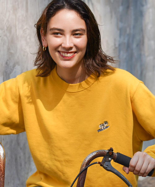 The Endless Summer(エンドレスサマー)の「TES TURN BUHI EMB CREWNECK SWEAT / クルーネックスウェット(スウェット・メンズ・ブラック/イエロー系その他/チャコール/ブルーグレー・MEDIUM/X-LARGE/LARGE/SMALL)」の4枚目の写真