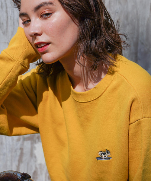 The Endless Summer(エンドレスサマー)の「TES TURN BUHI EMB CREWNECK SWEAT / クルーネックスウェット(スウェット・メンズ・ブラック/イエロー系その他/チャコール/ブルーグレー・MEDIUM/X-LARGE/LARGE/SMALL)」の5枚目の写真
