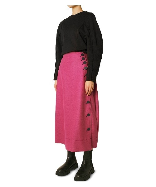 LE CIEL BLEU(ルシェルブルー)の「Outside Seam Raglan Tops(Tシャツ/カットソー・レディース・ブラック/オフホワイト・36)」の1枚目の写真