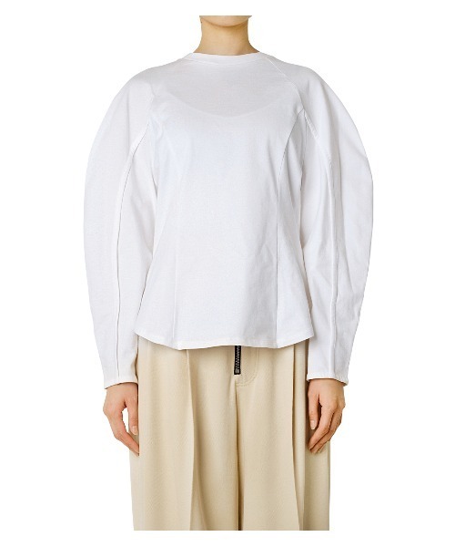 LE CIEL BLEU(ルシェルブルー)の「Outside Seam Raglan Tops(Tシャツ/カットソー・レディース・ブラック/オフホワイト・36)」の3枚目の写真