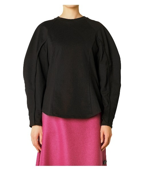 LE CIEL BLEU(ルシェルブルー)の「Outside Seam Raglan Tops(Tシャツ/カットソー・レディース・ブラック/オフホワイト・36)」の6枚目の写真