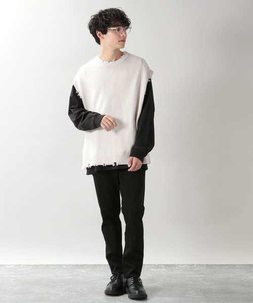 RAGEBLUE（レイジブルー）の「レッグシャープ/スキニーパンツ/954375（チノパンツ・メンズ・ブラック・LARGE/SMALL/MEDIUM）」の5枚目の写真