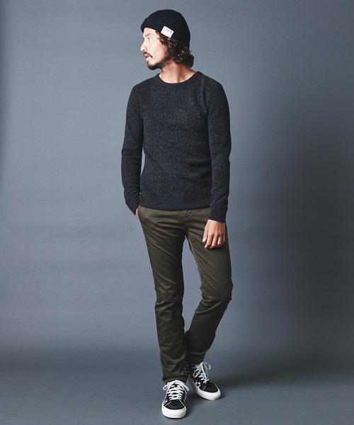 Magine(マージン)の「WOOL WAFFLE KNITSAW C/N L/S ウールワッフル ニットソー クルーネック ロングスリーブ(Tシャツ/カットソー・メンズ・チャコールグレー/ブラック/ネイビー/オリーブ・44/46/48)」の17枚目の写真