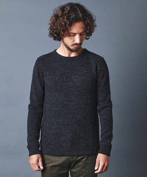 Magine(マージン)の「WOOL WAFFLE KNITSAW C/N L/S ウールワッフル ニットソー クルーネック ロングスリーブ(Tシャツ/カットソー・メンズ・チャコールグレー/ブラック/ネイビー/オリーブ・44/46/48)」の18枚目の写真